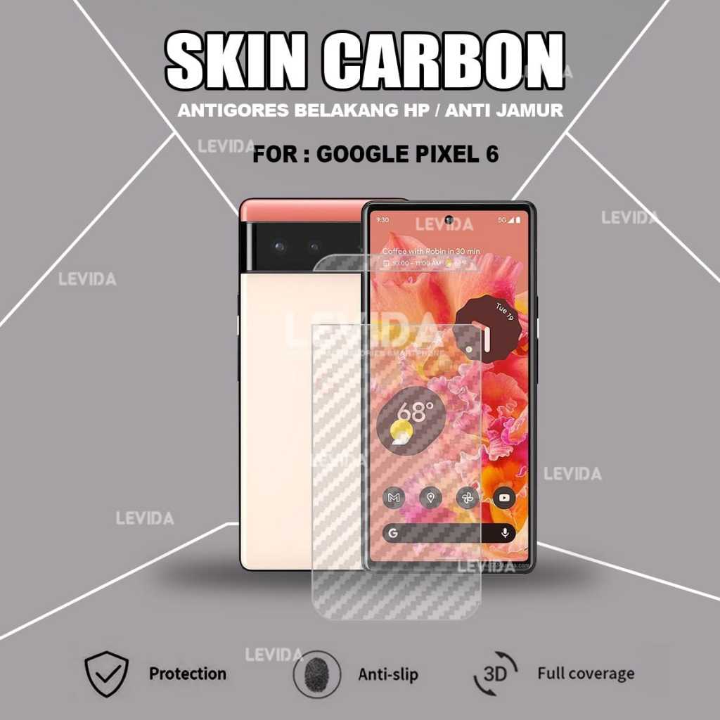 Google Pixel 6 Google Pixel 6a Google Pixel 6 Pro Skin Carbon 3D Anti-scratch Skin Carbon Google Pix