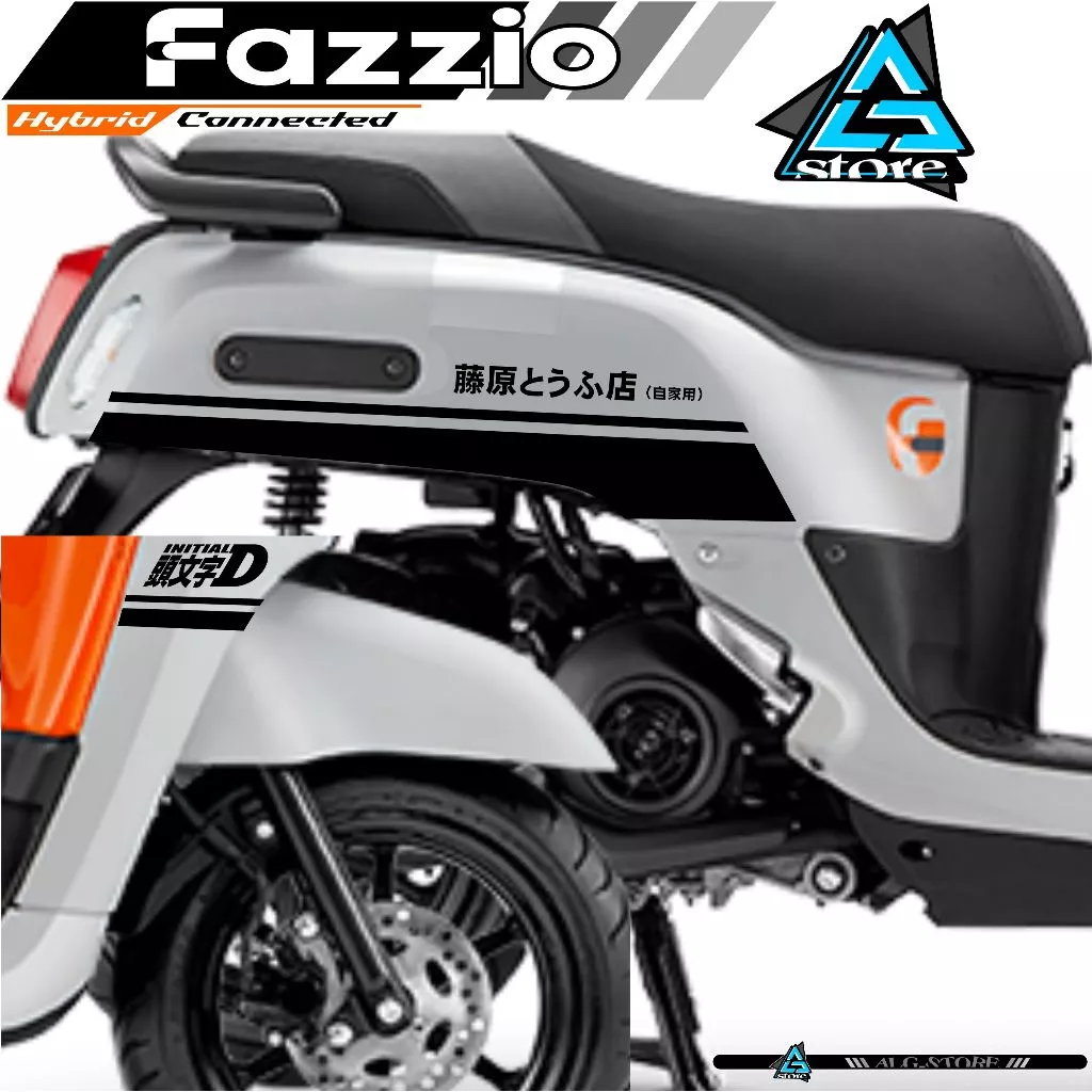 STRIPING INITIAL D/STRIPING FAZIO/PZ.421/สติ๊กเกอร์ญี่ปุ่น/MOTORCYCLE STRIPING/SIMPLE FAZIO สติ๊กเกอร์/EMMLEM