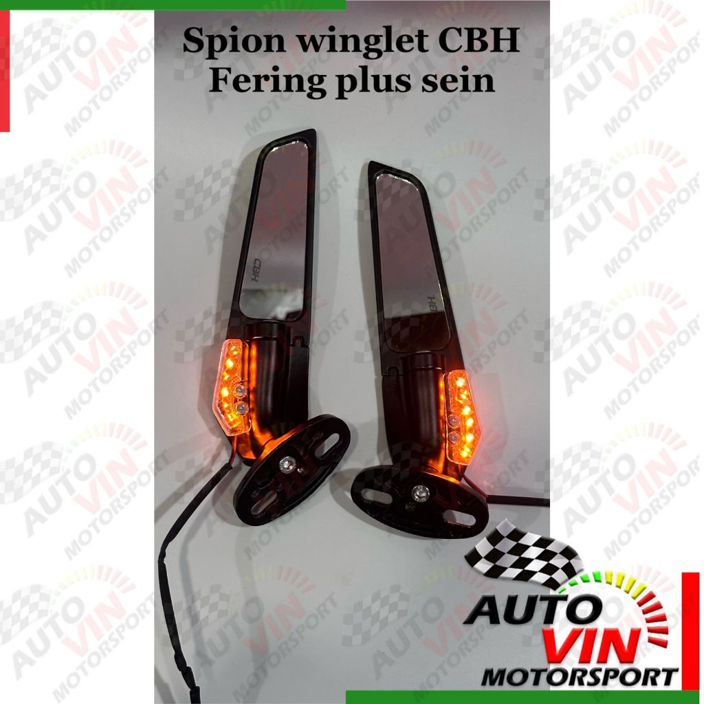 กระจก cbh fering winglet รุ่น rizoma plus sen/ไฟเลี้ยว pnp cbr ninja gsx cb150r