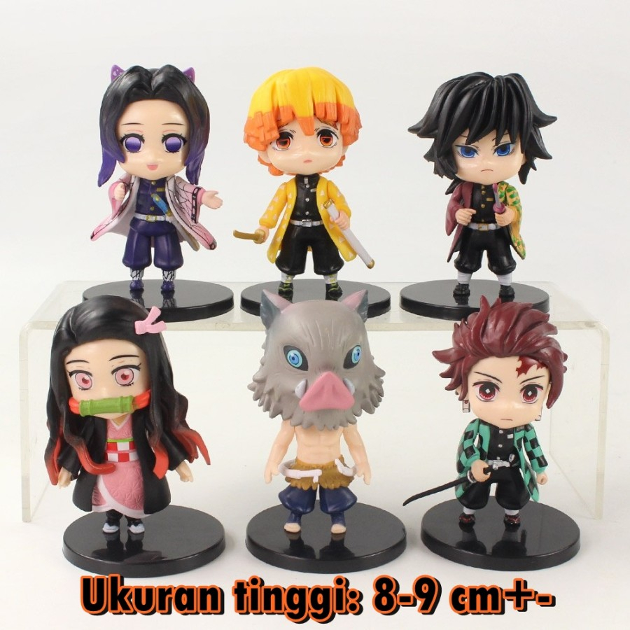 ฟิกเกอร์ Kimetsu No Yaiba Demon Slayer set 6 ชิ้น ขนาดกลาง 9 ซม. P133