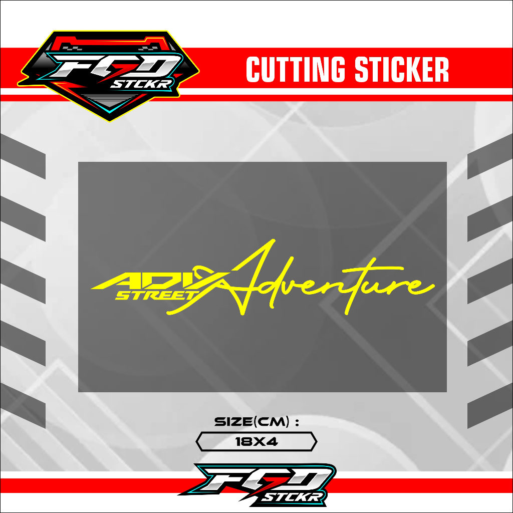 สติ๊กเกอร์ตัด ADV - Honda ADV 150 160 Street Adventure Signature Hologram Gold Chrome รถจักรยานยนต์ Variation Strip สติก