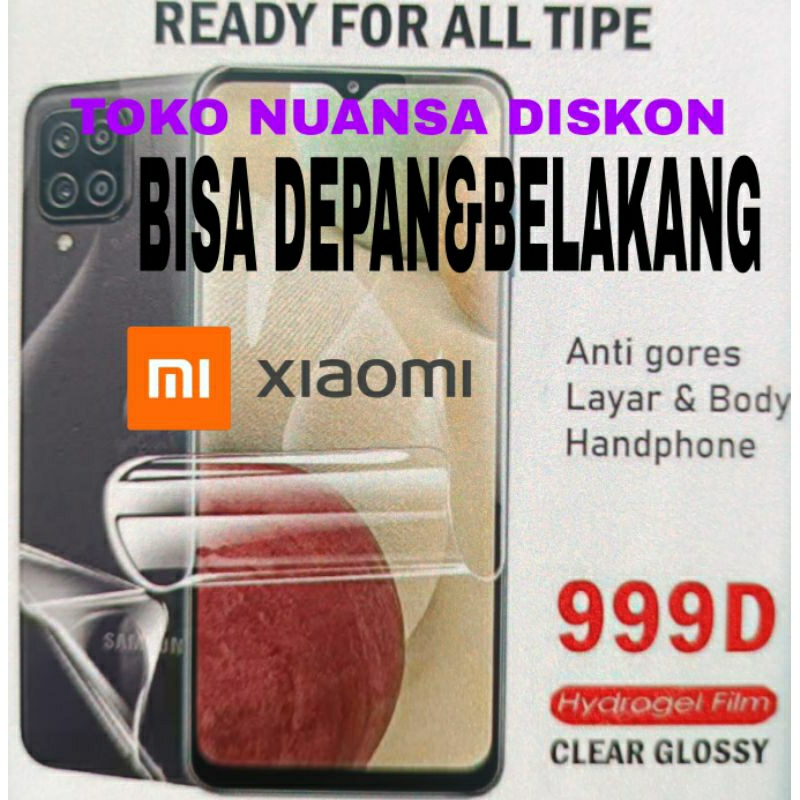 ANTI SCRATCH HYDROGEL CLEAR XIAOMI MI14T 17 POCO C65 C75 X6 X7 M3 M4 M5 M5S M7 X5 F1 F3 F5 REDMI GO 