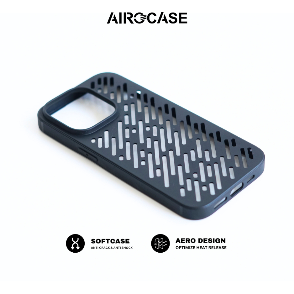 AIROCASE Soft Case SLIM HOLE สําหรับ Iphone X, XS, XR, XS Max, 11, 12, 13, 14, 15, 16 Plus Pro Max