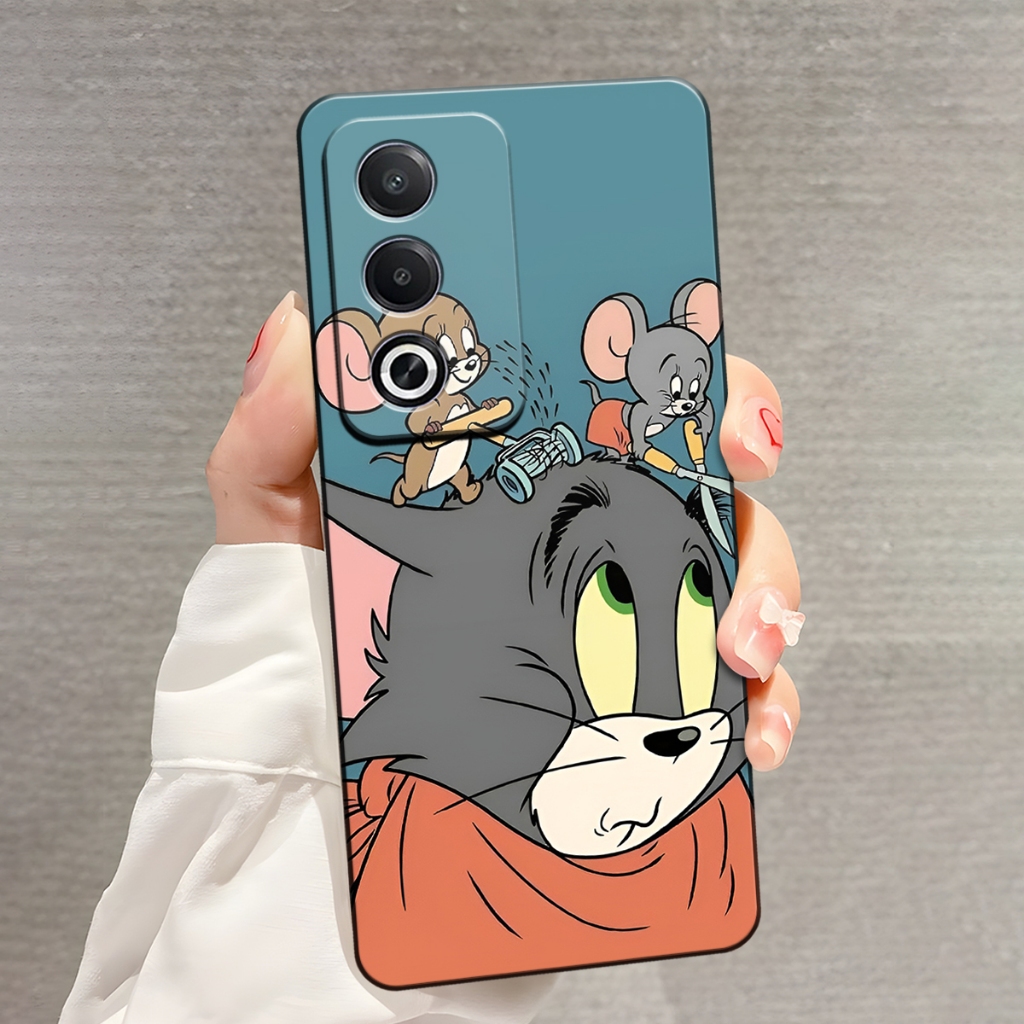 Soft Case สําหรับ Oppo A3 Pro Case Fusion Motif T0m & Jerry Soft Case Anti Slip Cool Case Oppo / Viv