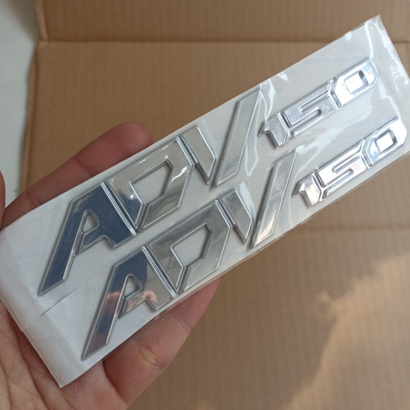 ADV 150 โลโก้ EMBLEM RIGHT LEFT / ADV150 RAISED ชุดโลโก้ขวาสีเงิน