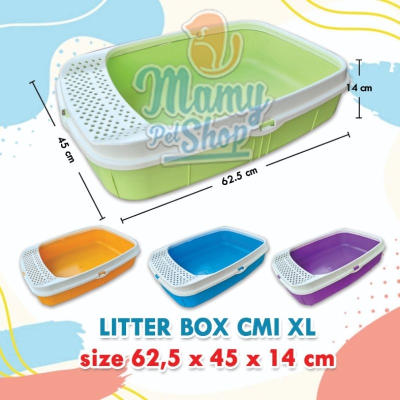 SUPER JUMBO Cat LITTER BOX ขนาด 62.5 x 45 x 14 ซม