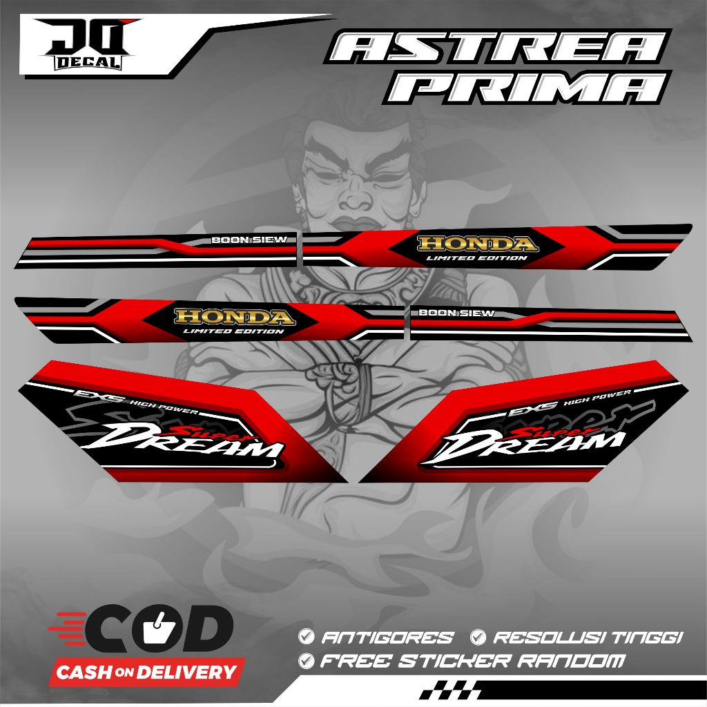 HONDA ASTREA PRIMA STAR SUPER DREAM THAILAND VIETNAM K8 สติ๊กเกอร์หลากหลายแถบ