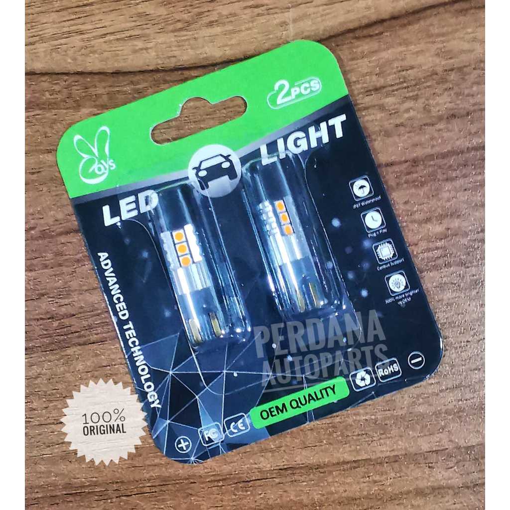T10 ไฟเลี้ยวรถจักรยานยนต์ LED สีเหลือง PNP Canbus รองรับ 2 หลอด