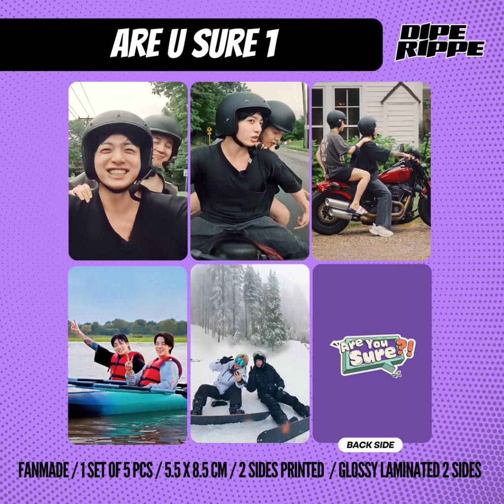 Bts PHOTOCARD - ARE YOU SURE JIMIN JUNGKOOK TAEHYUNG