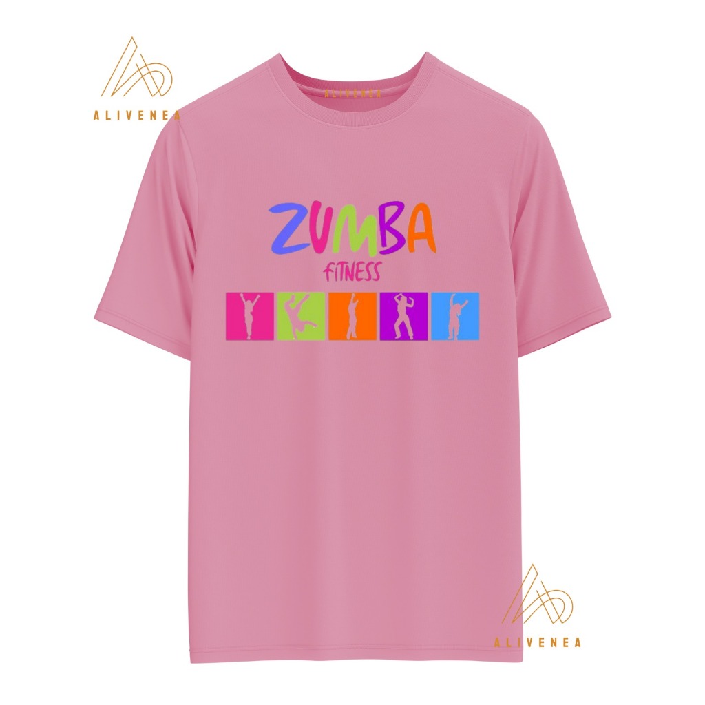 เสื้อยืด Zumba สําหรับผู้หญิง ML XL/เสื้อยืดกีฬาวัสดุพรีเมี่ยม Zumba Dance Sporty