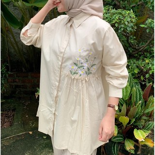 Jasmine Blouse by Tala Outfit | Atasan Motif Bordir | Top Korean Style | Atasan Wanita Muslim