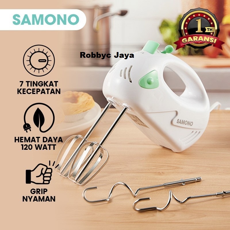 Samono Hand Mixer เครื่องผสมแป้งเค้ก 7 สปีด SW-HM120