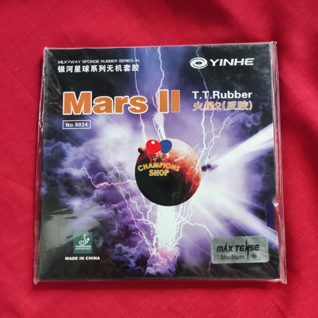 READY CHAMPS Yinhe MARS II Rubber Bet Bad Bed Bat Pingpong Table Tennis Official ITTF