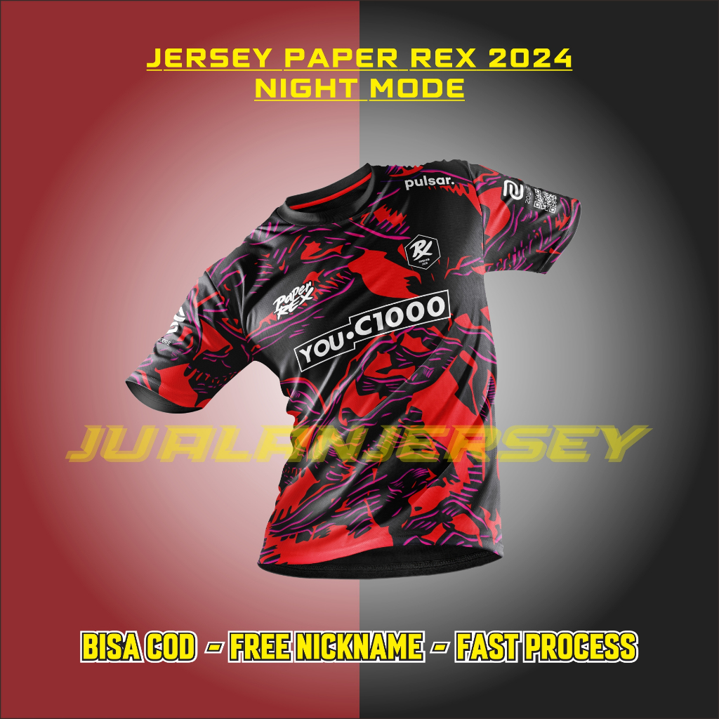 PRX PAPER REX 2024 เสื้อแข่ง VALORANT MASTER MADRID ฟรีชื่อและหมายเลขที่กําหนดเอง