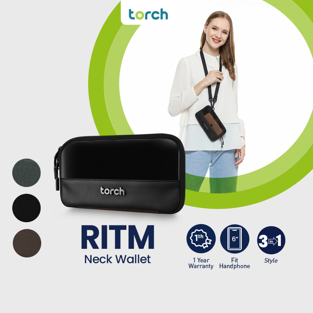 TORCH Ritm 3 in 1 คอ Walet กระเป๋าสะพายคลัทช์กระเป๋าสตางค์การ์ดใส HP กระเป๋าคอนเสิร์ตทํางานมัลติฟังก