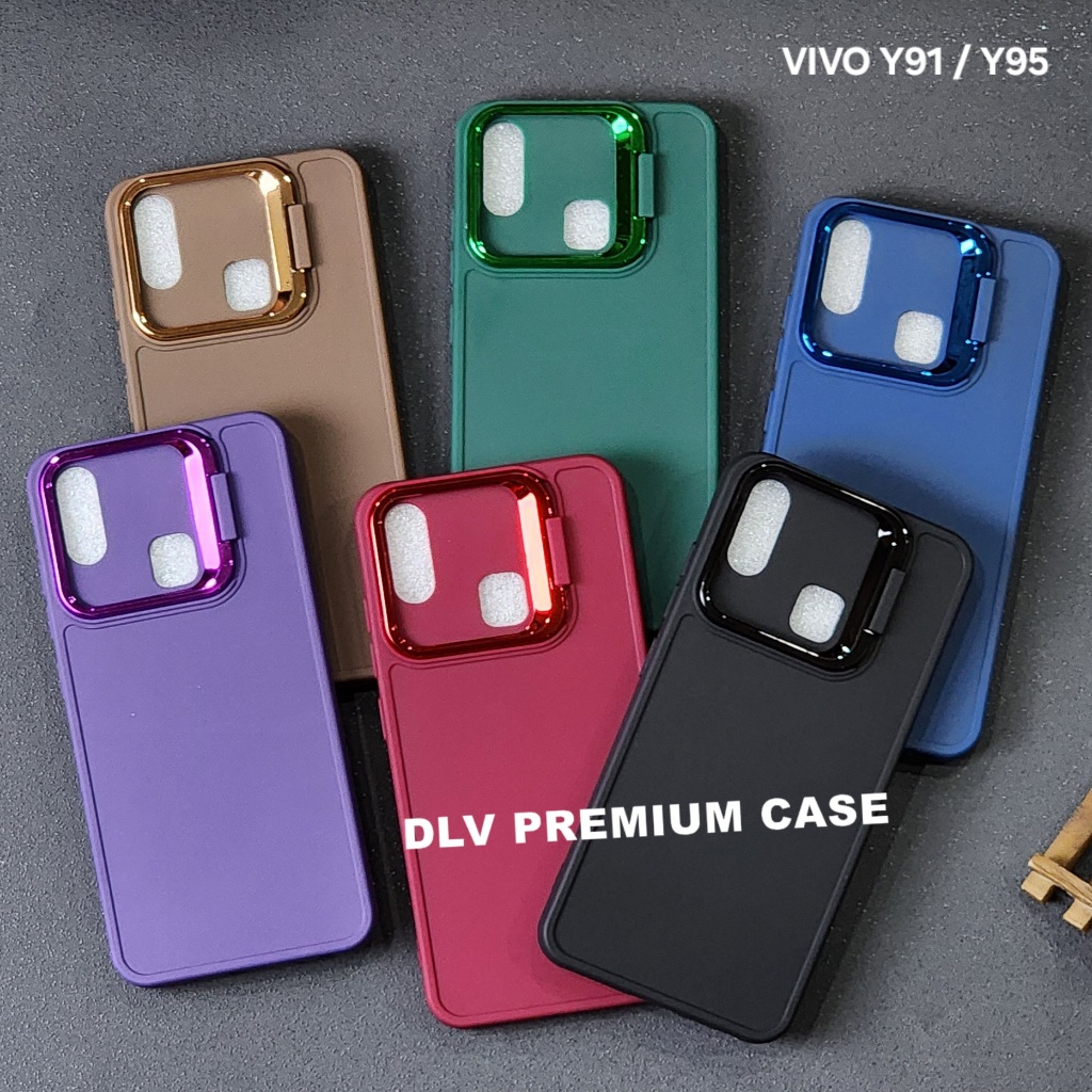 VIVO Y95 CASE LUXURY LENS HOLDER STAND เคสกล้อง MACAROON VIVO Y95