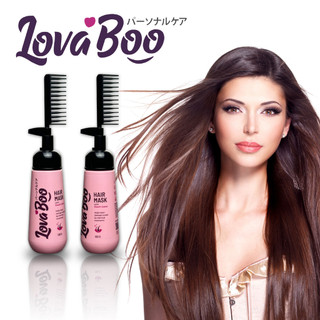 (BPOM APPROVED) LOVABOO Hairmask Menggunakan Sisir Dengan Aroma Peach dan Menghaluskan Rambut