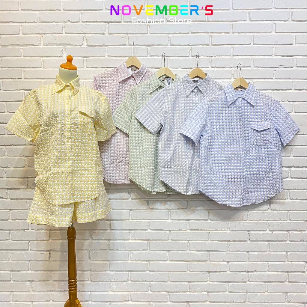 [BANGKOK Fashion] WOMEN& 39;S MILIN.N SET SHORT SLEEVES AND ALLSIZE IMPORTED SHORTS