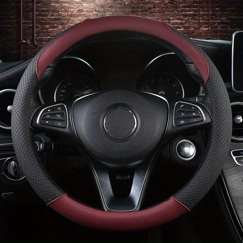 STEERING WHEEL COVER 38 CM LEATHER รถ STEERING WHEEL PROTECTION COVER