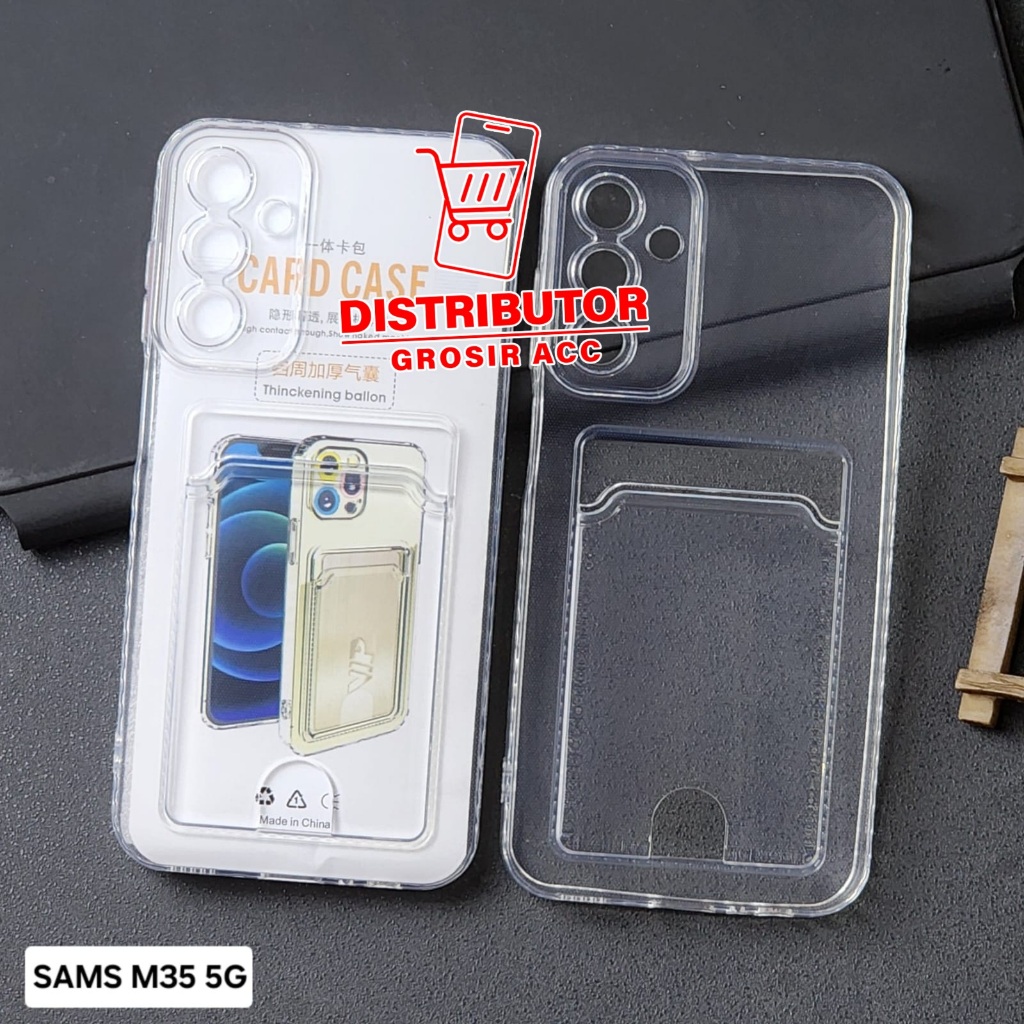 SAMSUNG M35 5G SOFTCASE CARD CASE CLEAR CARD SLOT CASE SAMSUNG M35 5G