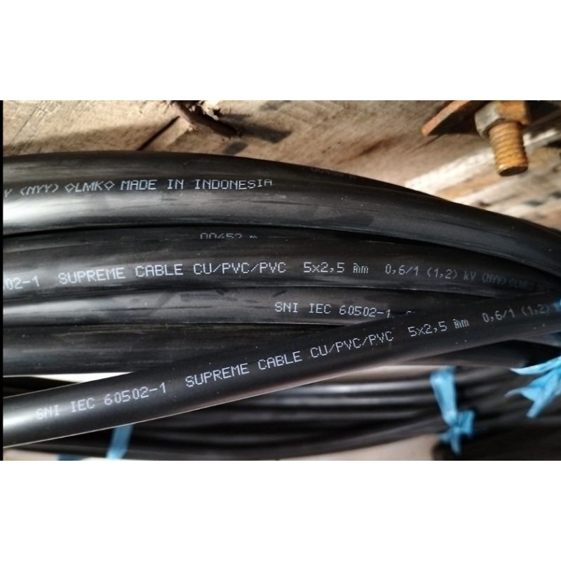 NYY 5x2.5 Supreme Black Single Wire NYY 5 x 2.5 SUPREME 0.6/1 (1.2KV) สายไฟขายปลีก