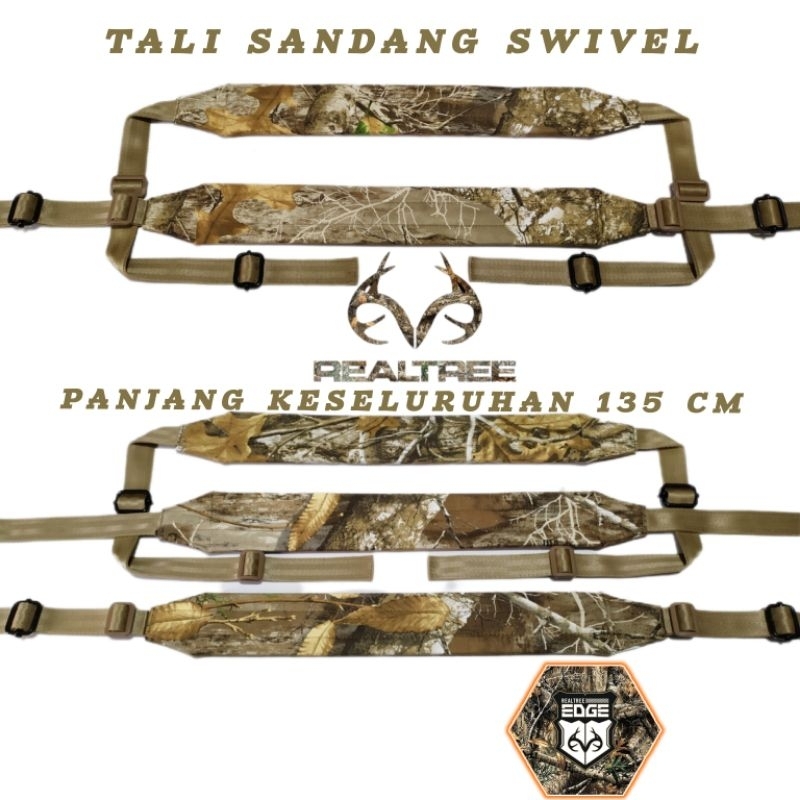 Realtree EDGE Xtra APX สายสะพายไหล่ลายพรางหมุนได้ยาวและแข็งแรง