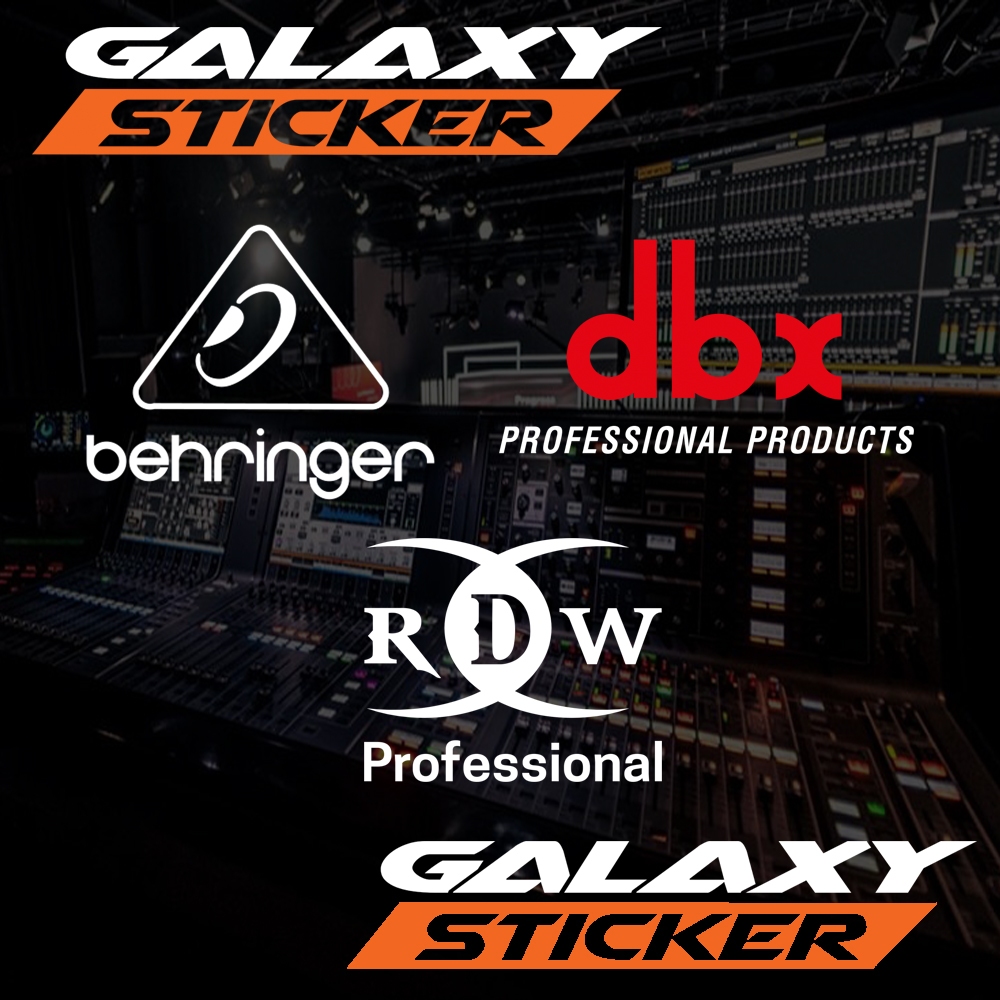 กล่องสติกเกอร์ตัด ระบบเสียง hardcase dbx และ rdw. behinger audio variation สติกเกอร์