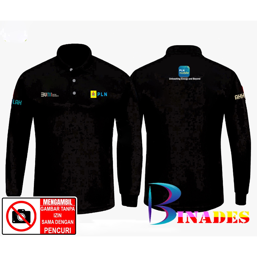 ขายเสื้อยืดคอปกโปโล PLN MOBILE - พลังงานที่กล้าหาญและ Beyond - AKHLAK Binades