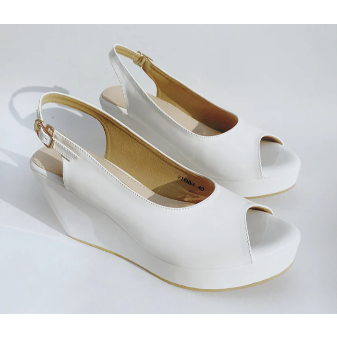Angela Womens Hells Wedge Sandals Simple Plain Buckle - NESYA