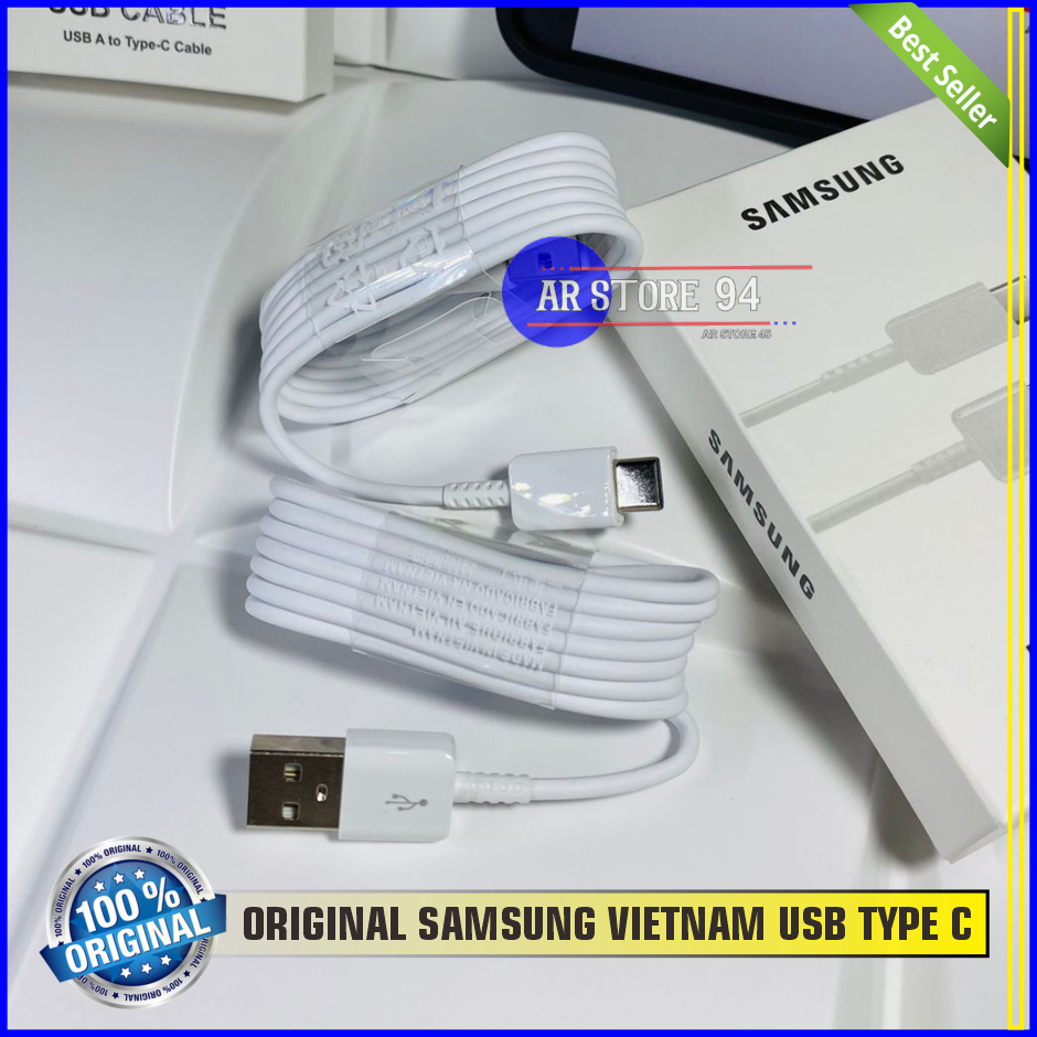 SAMSUNG TYPE-C DATA CABLE ต้นฉบับ 100% FAST CHARGING สําหรับ Samsung S9 S9 + S9 PLUS หมายเหตุ 8 9 A8