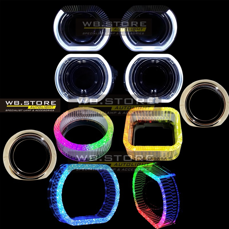 Shroud 1.5 นิ้ว 2.5 นิ้ว 3 นิ้ว รุ่น BMW, Round, Box angel eye white RGb shroud bmw bmw bmw bmw bmw 