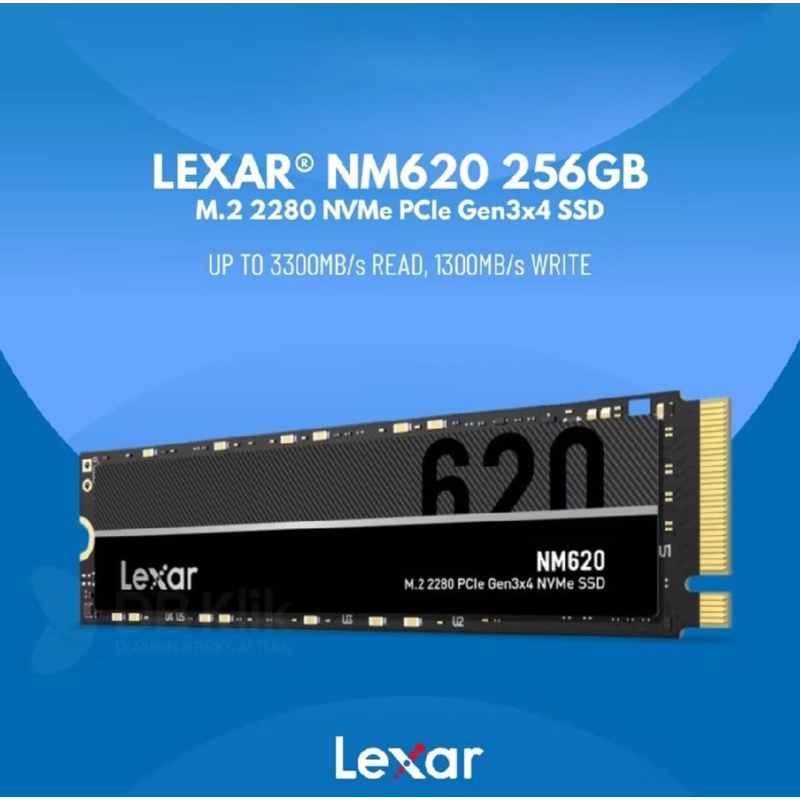 Ssd Lexar 256GB NM620 NVMe M.2 2280 PCIe Gen3x4 - Lexar LNM620 256GB