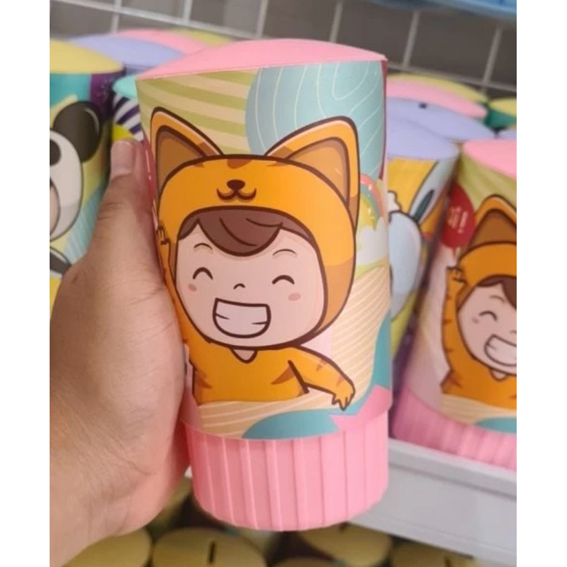 Devano viral กระปุกออมสินพลาสติกเปิดและปิด 2 ใน 1 ช่องว่าง