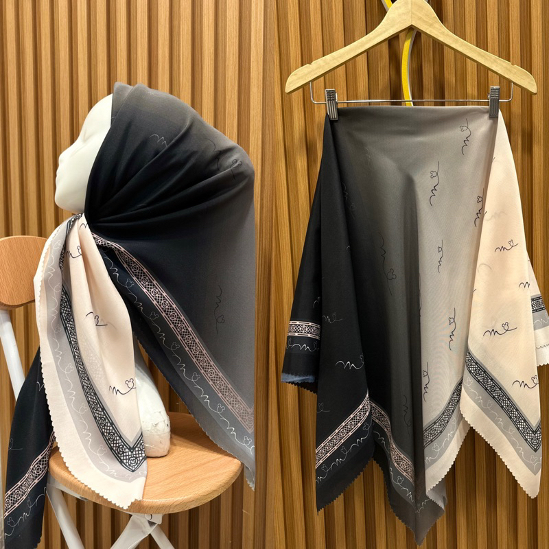 Hijab motif denay kw denay premium square hijab motif ธรรมดาสแควร์/การพิมพ์สแควร์/Meidina