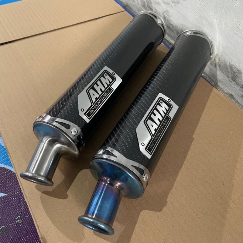 Ahm 2 จังหวะ Exhaust Carbon ชนิดสําหรับรถจักรยานยนต์ทั้งหมด 2 จังหวะเท่านั้น