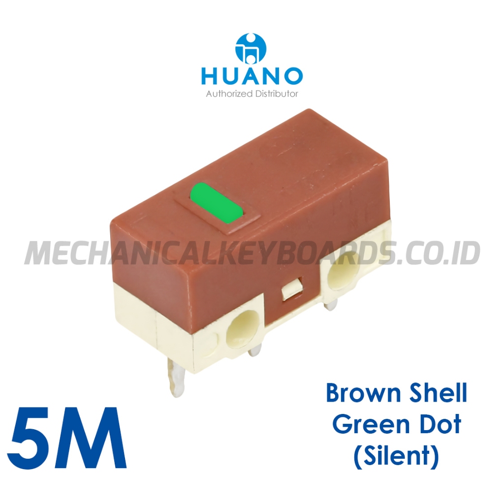 Huano Silent Brown Shell Green Dot Mouse Micro Switch (5M)