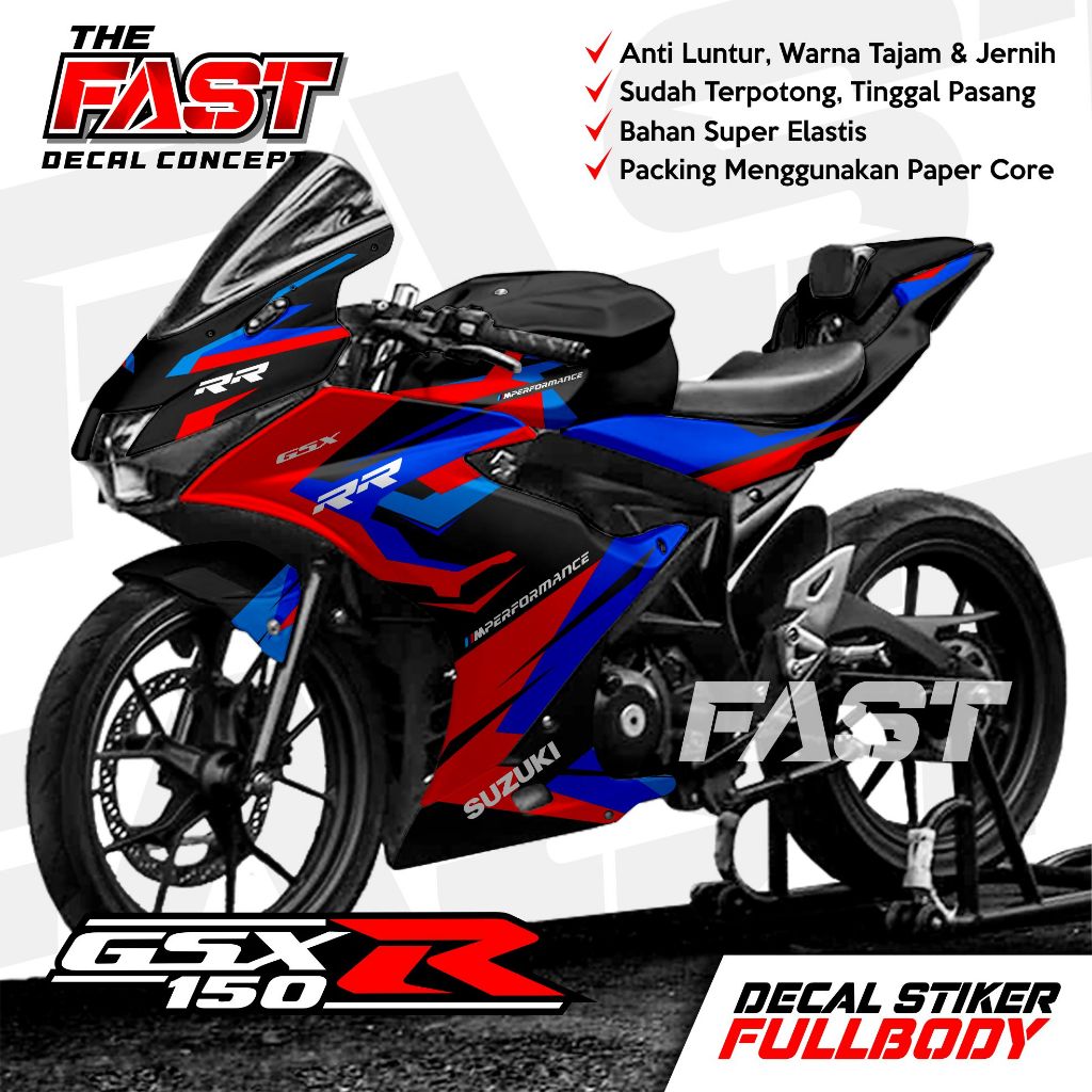 รูปลอก Gsx R150 BMW Full Body สติกเกอร์ Gsx R150 Full Body Decal Gsx 150 Full Body Striping Gsx R150
