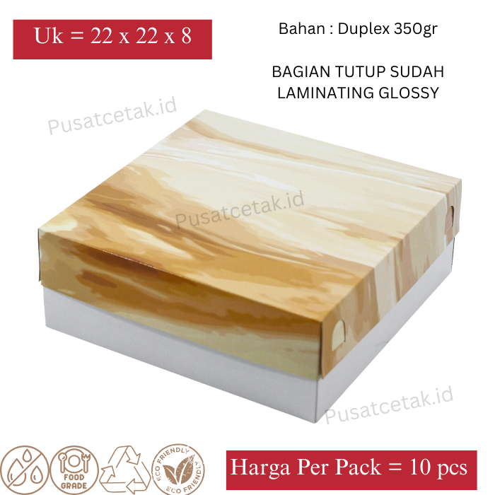 (10 ชิ้น) MULTIPURPOSE BOX DONUT BOX CAKE BOX BREAD BOX PIZZA BOX 22 X 22 X 8