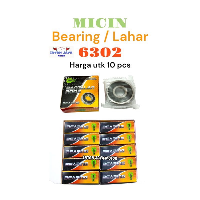 10 ชิ้นแบริ่ง MICIN 6302 LAHER 6302 KLAHER 6302 LAHAR 6302 แบริ่งล้อรถจักรยานยนต์