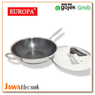 Europa WOK กระทะสเตนเลส ลายรังผึ้ง 32 ซม.