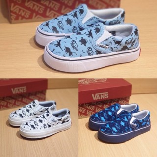 Vans SLIP ON DINO รองเท้าผ้าใบลําลอง สําหรับเด็กผู้ชาย