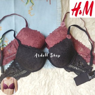 Ch HM BRA บราลูกไม้ สีม่วง สีดํา 34D สําหรับผู้หญิง