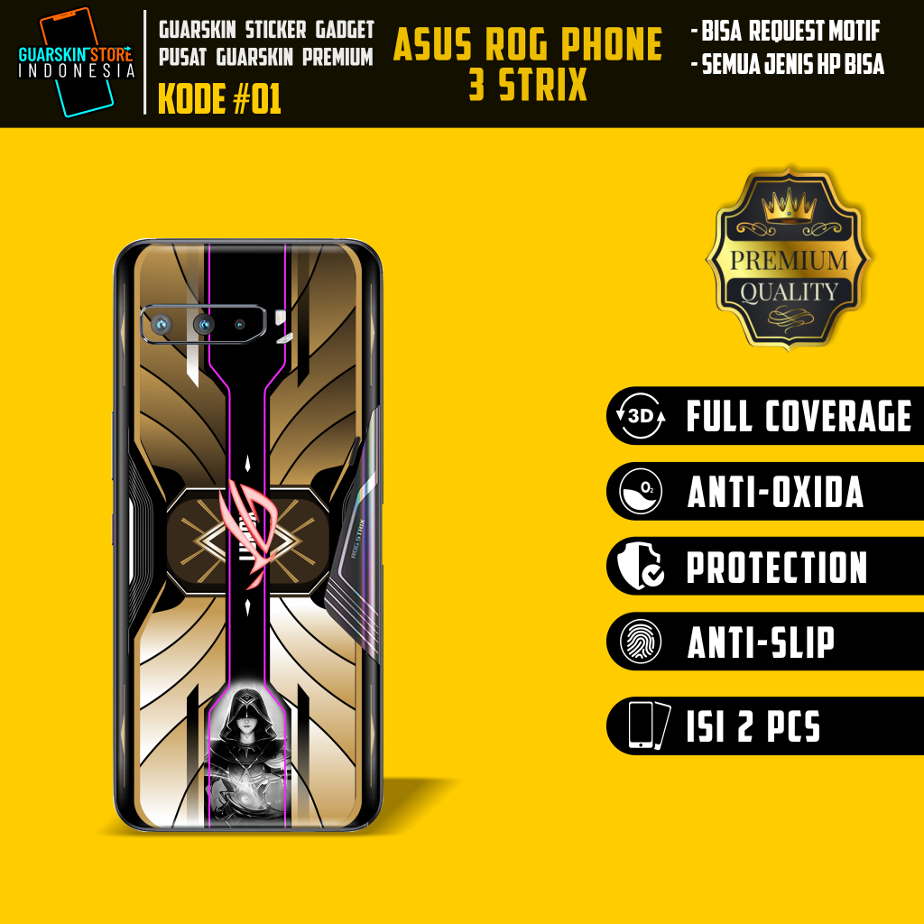 Garskin's Skin Protector Asus Rog Phone 3 Motif Strix 01-05 สามารถขอลวดลายของ 2. ชิ้น