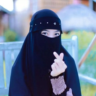 Niqab กิ๊บติดผมหน้าม้า ผ้าชีฟอง ประดับเลื่อม