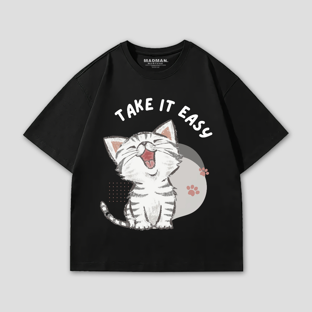 MADMAN เสื้อยืดโอเวอร์ไซส์ TAKE IT EASY | HO DMDM - 68