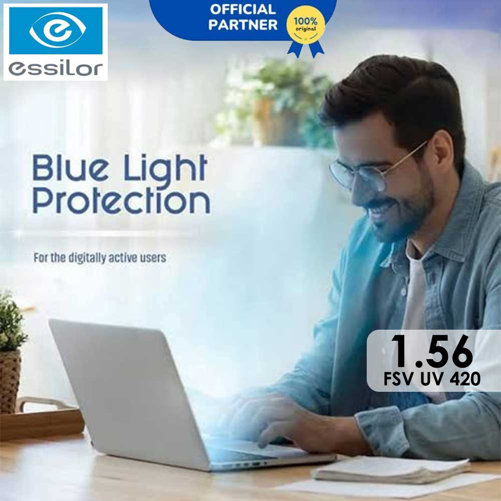 สีเทา Jack Esilor Elements Minus Plus Cyl Blue Light Protection UV 420 Index 1.56