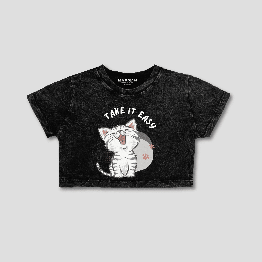 MADMAN Washed Croptee TAKE IT EASY | CRPW DMDM - 68