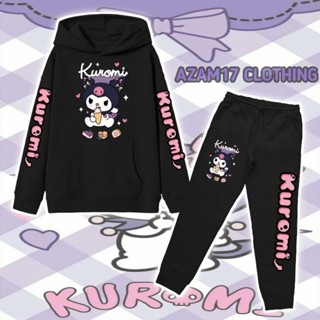 Kuromi เสื้อแจ็กเก็ต เสื้อฮู้ดดี้ กางเกงจ็อกกิ้ง ลายตัวละคร Sanrio Free My Name Kuromi สําหรับเด็กผู้ชาย ผู้หญิง