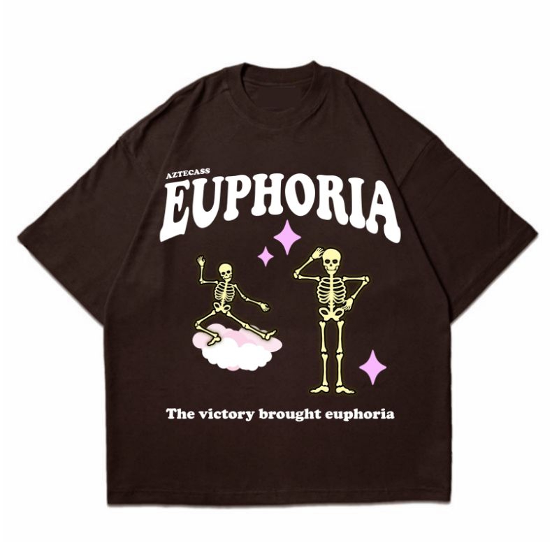 Aztecass OVERSIZED TEE EUPHORIA - สีน้ําตาล