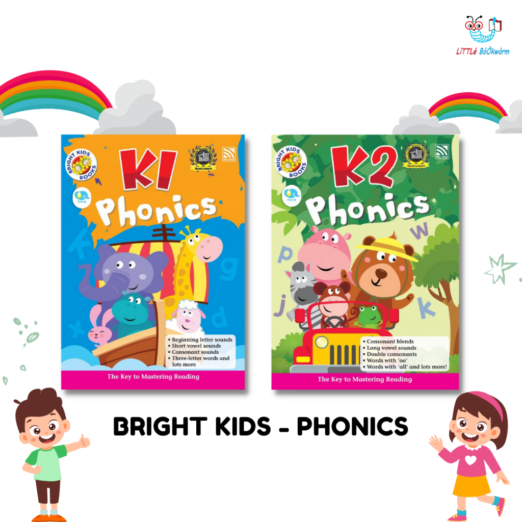 หนังสือเด็กสดใส - Phonics K1 & K2 | หนังสือเรียนรู้พูดได้/อ่านสําหรับเด็กอนุบาล